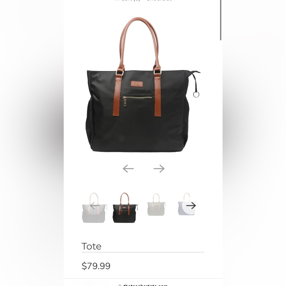 Black Teacher Tote in perfect condition!